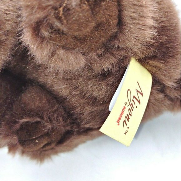 MIYONI TOTS CHOCOLATE LAB PLUSH PUPPY DOG AURORA 8" WITH NECK TAG BROWN TOY - Picture 2 of 5